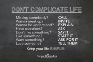 Don't complicate live fb